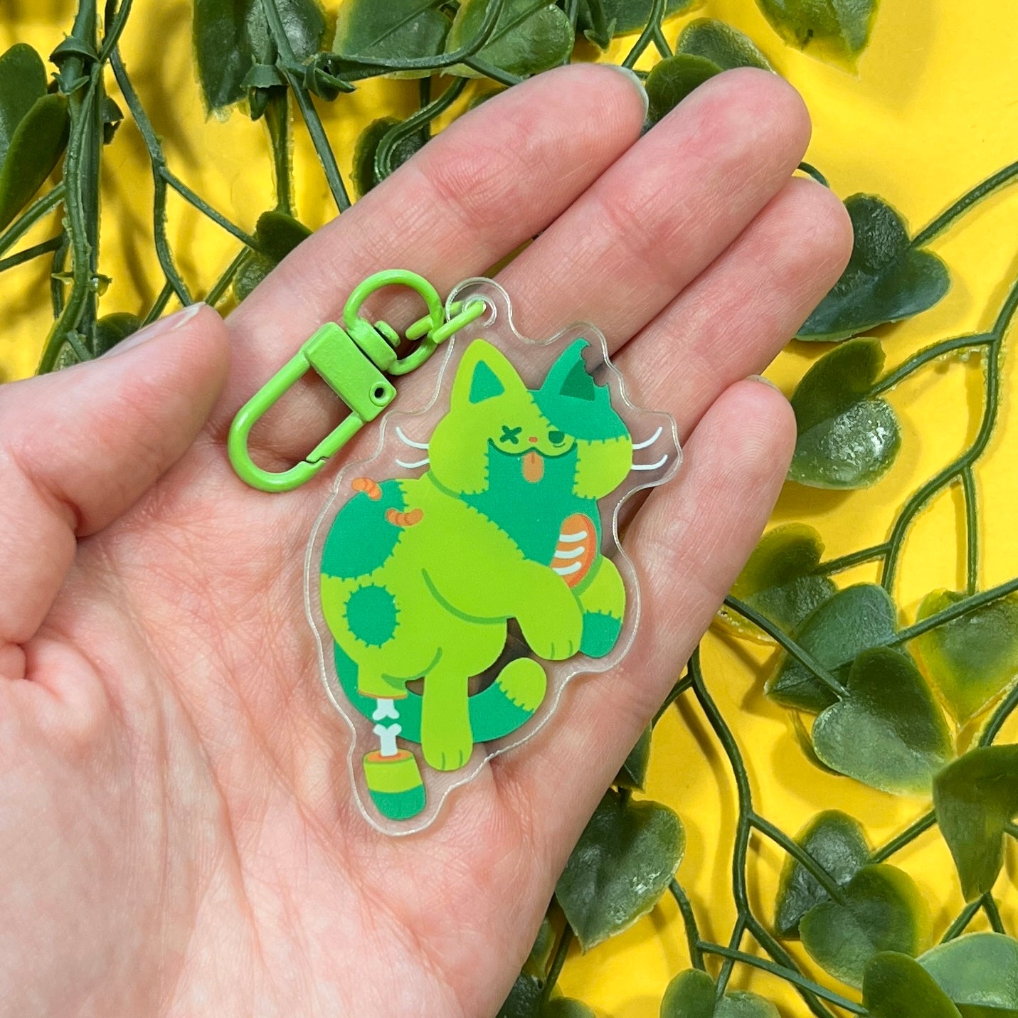 Monster Cat Keychain