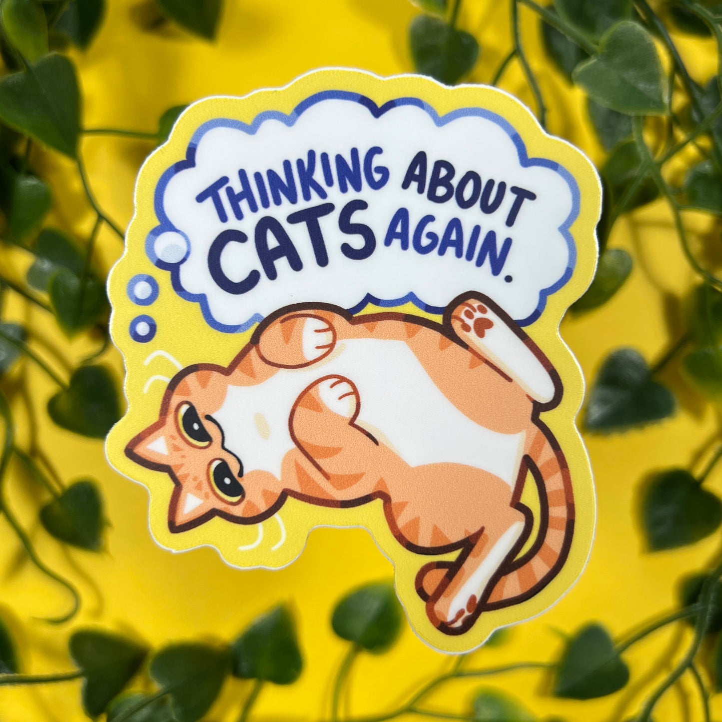 Thinking About Cats | Vinyl Sticker
