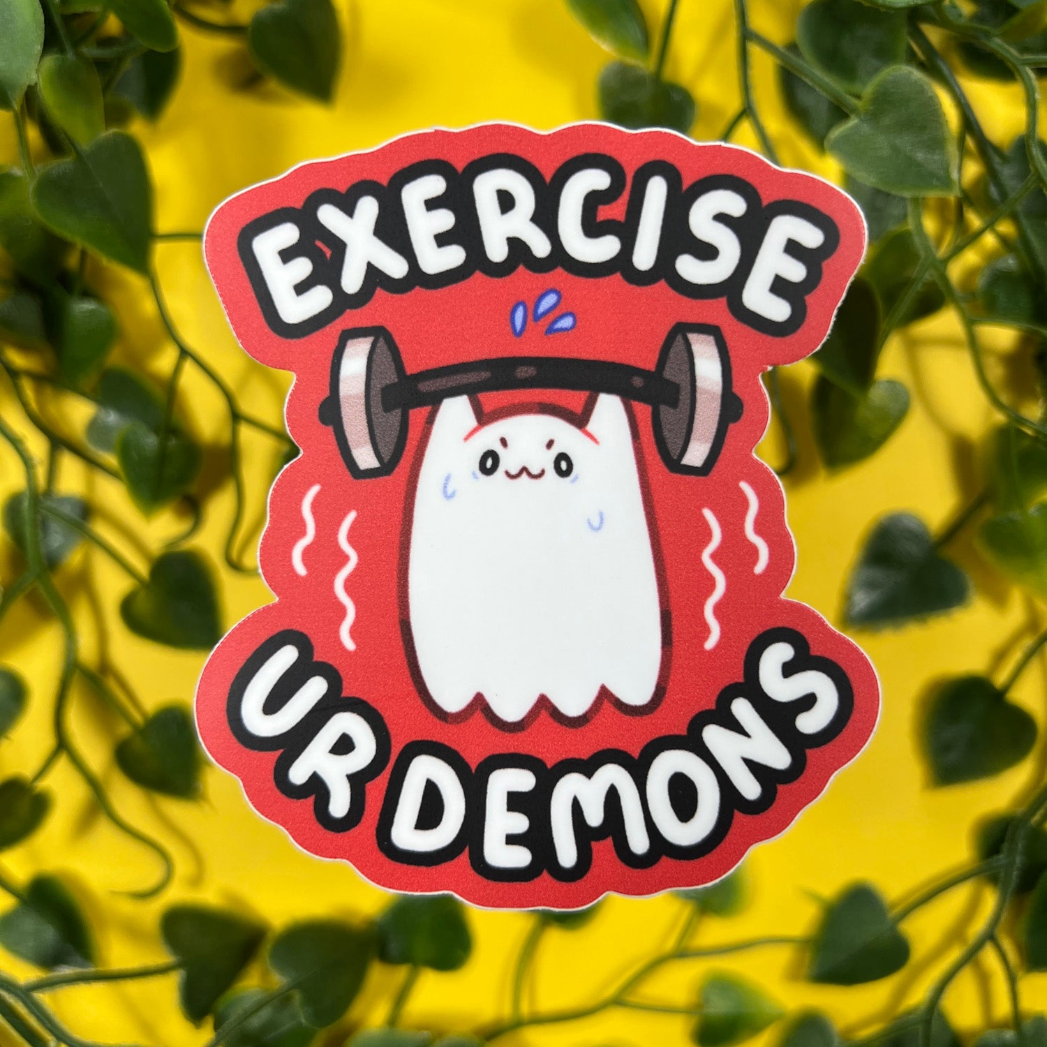 Exercise Your Demons | Vinyl Sticker – Art by Tuna