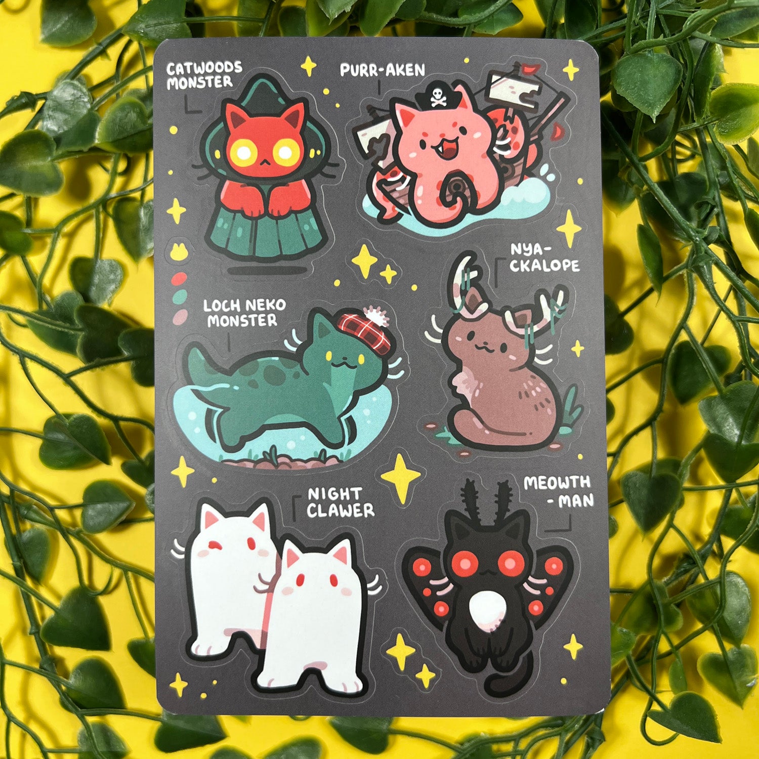 Kitty Cryptids | Sticker Sheet – Art by Tuna