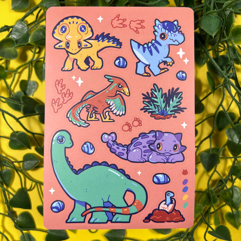 Paleo Pals | Sticker Sheet – Art by Tuna