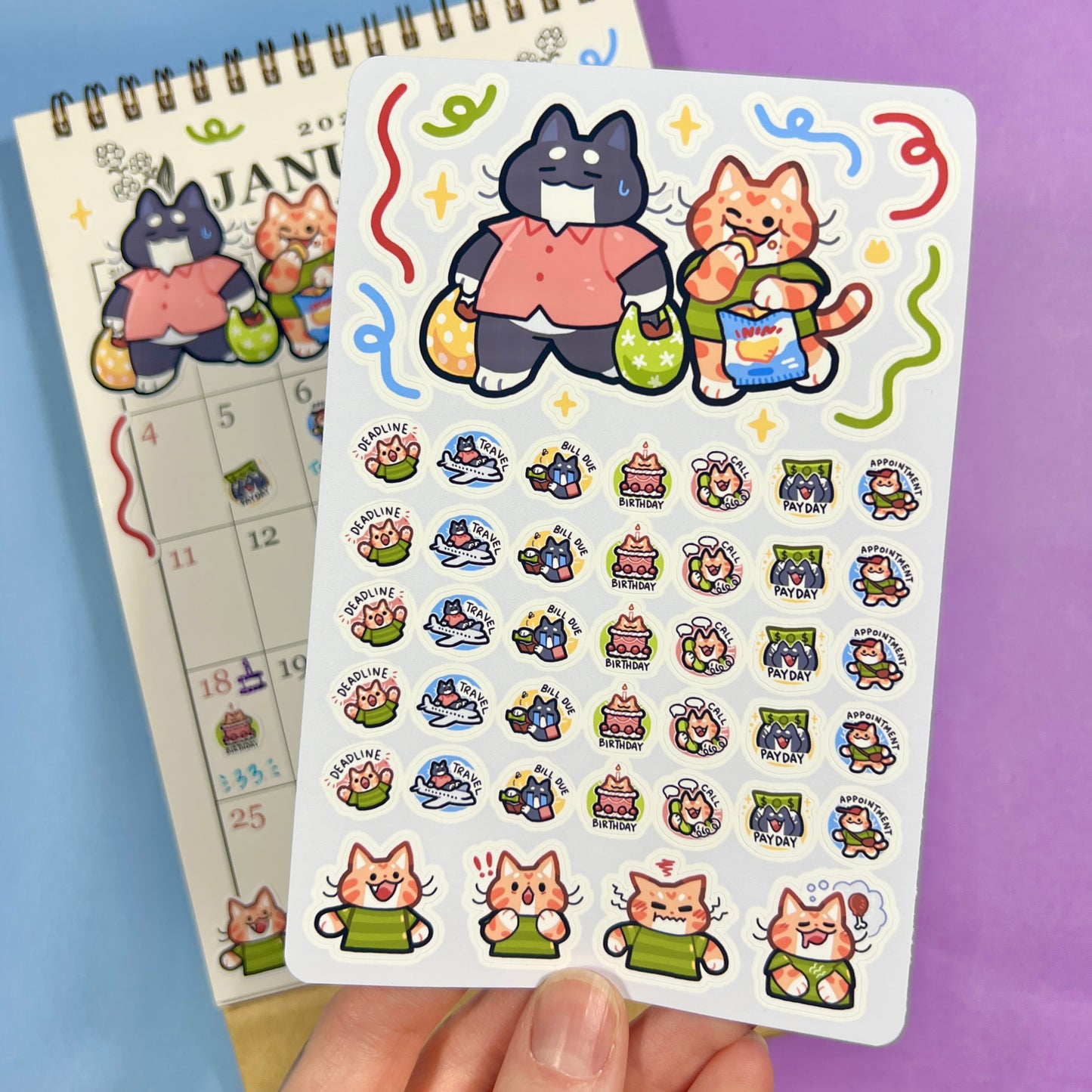 Planner Cats | Sticker Sheet